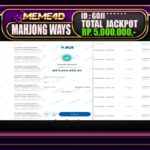 Bukti Jp MEME4D Slot Online 10 Februari 2025