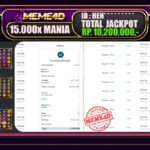 Bukti Jp MEME4D Slot Online 16 Maret 2025