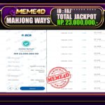 Bukti Jp MEME4D Slot Online 23 Mei 2025