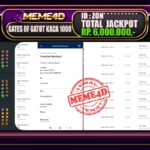 Bukti Jp MEME4D Slot Online 11 Mei 2025