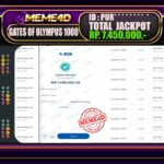 Bukti Jp MEME4D Slot Online 14 Juni 2025