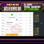 Bukti Jp MEME4D Slot Online 25 Agustus 2025