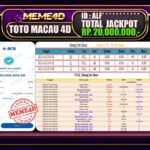 Bukti Jp MEME4D Togel Online 30 Oktober 2025