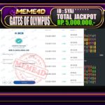 Bukti Jp MEME4D Slot Online 10 Oktober 2025