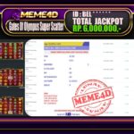 Bukti Jp MEME4D Slot Online 15 November 2025