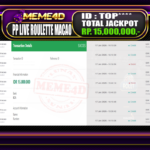 Bukti Jp MEME4D Casino Online 17 Januari 2026