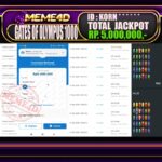 Bukti Jp MEME4D Slot Online 31 March 2026